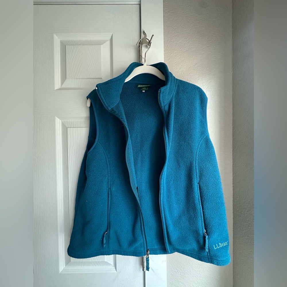 L.L. Bean Turquoise Fleece Vest